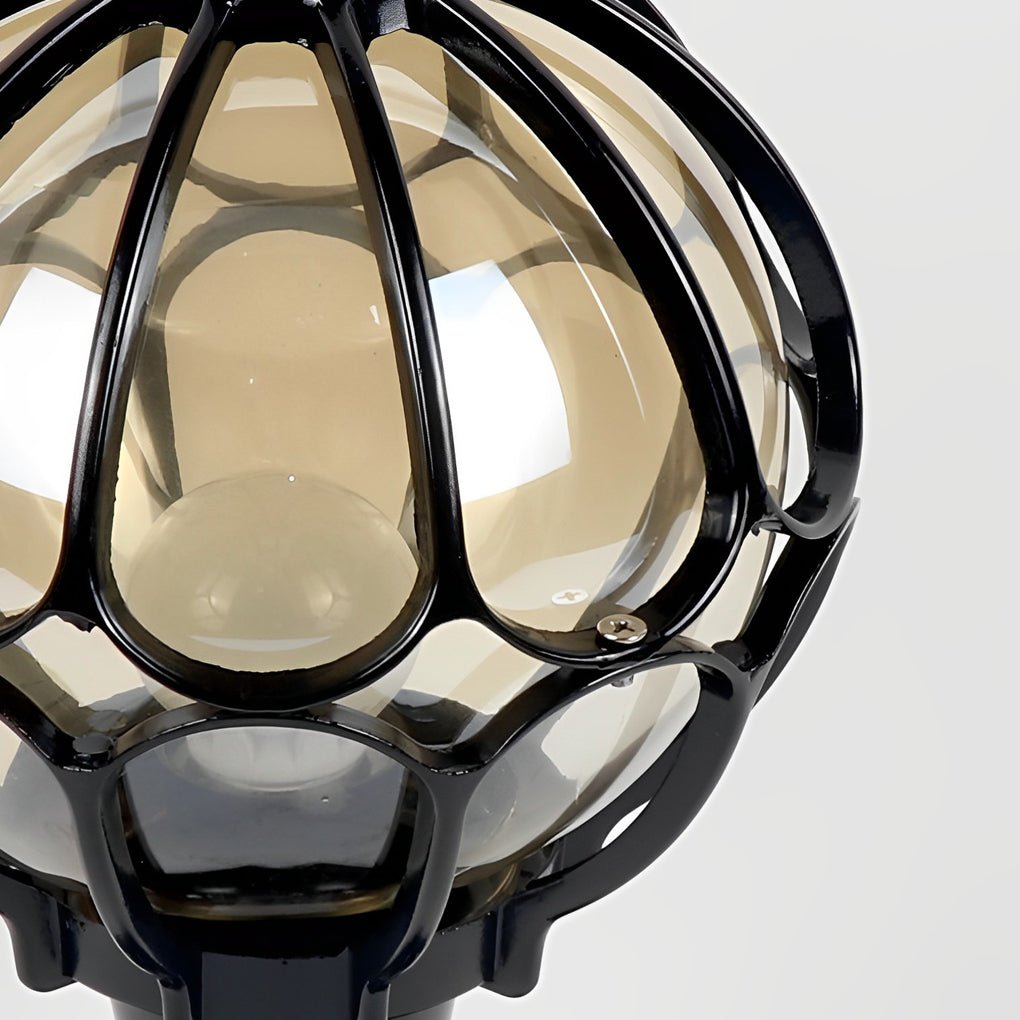 Outdoor Glass Globe Vintage Post Light - Image 5