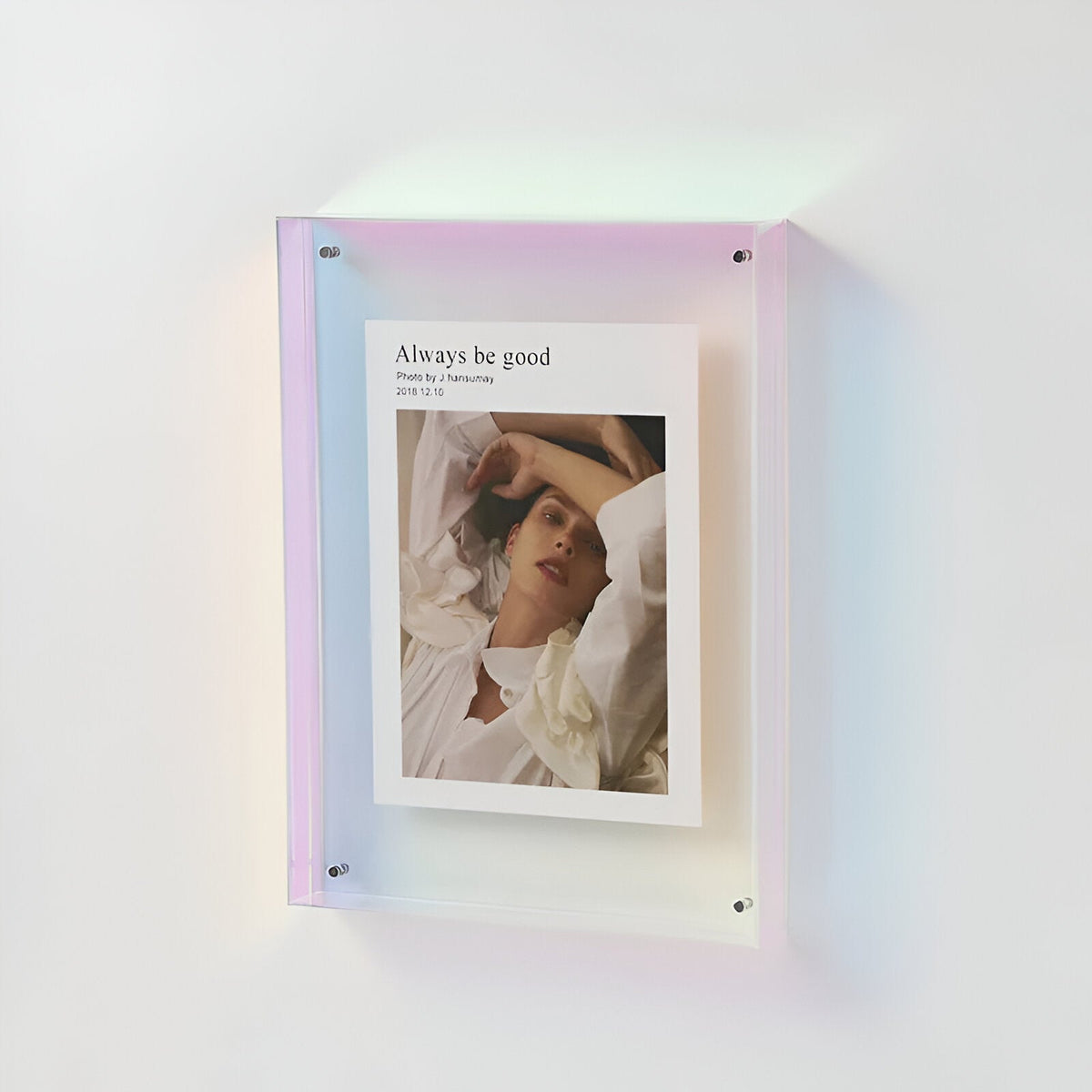 Modern Acrylic Floating Picture Frame Tabletop Wall Mount - Image 8
