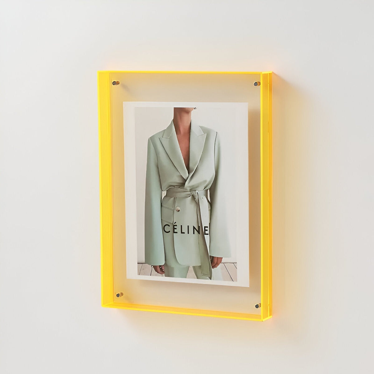 Modern Acrylic Floating Picture Frame Tabletop Wall Mount - Image 6
