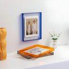 Modern Acrylic Floating Picture Frame Tabletop Wall Mount - Image 2
