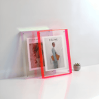 Modern Acrylic Floating Picture Frame Tabletop Wall Mount