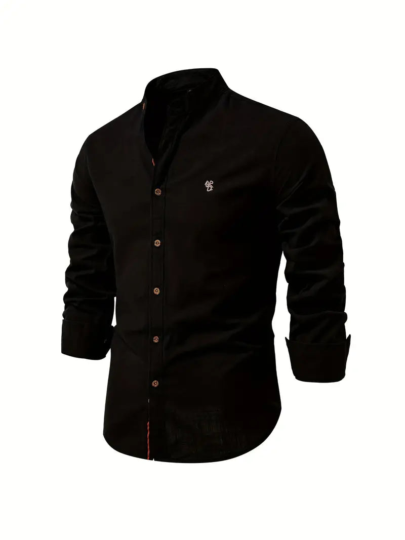 Casual Buttons Shirt with Stand-aup Collar