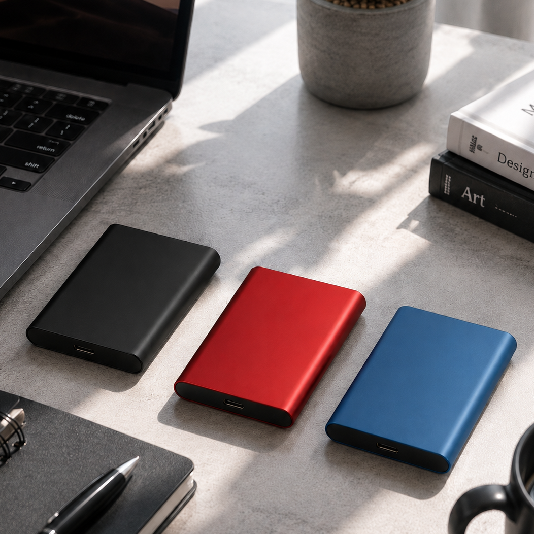 Portable SSD External High Speed USB Solid State Drive Aluminum Storage