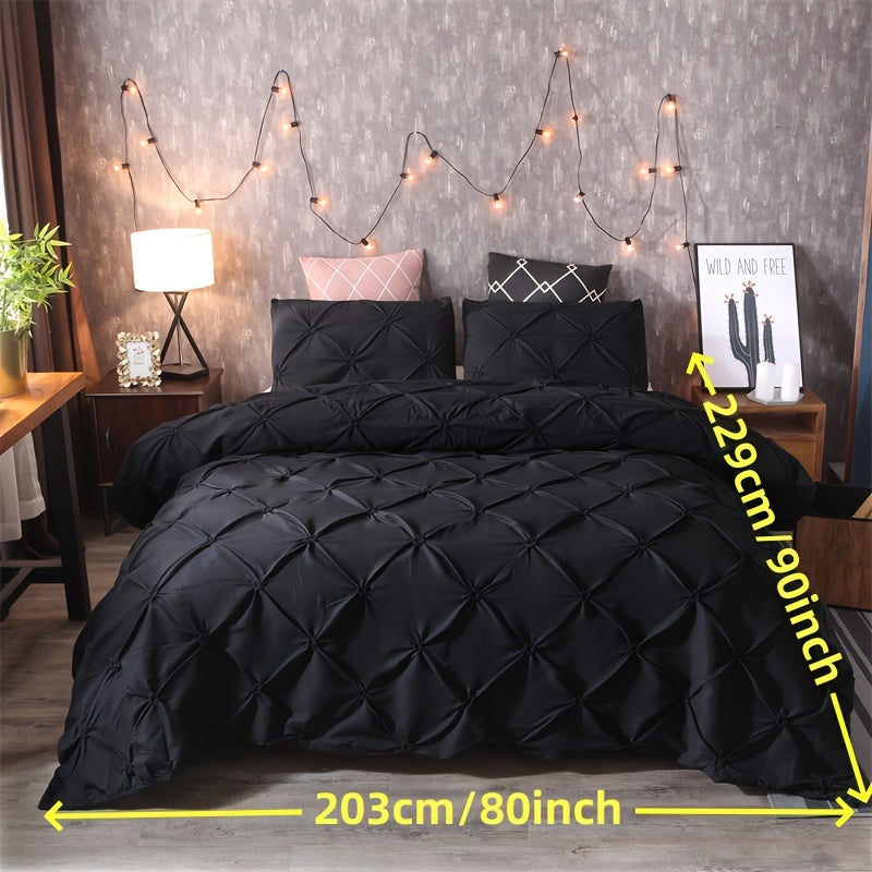 Duvet Cover Set | Quilted Texture | Breathable All-Season Comfort | Polyester - Image 39