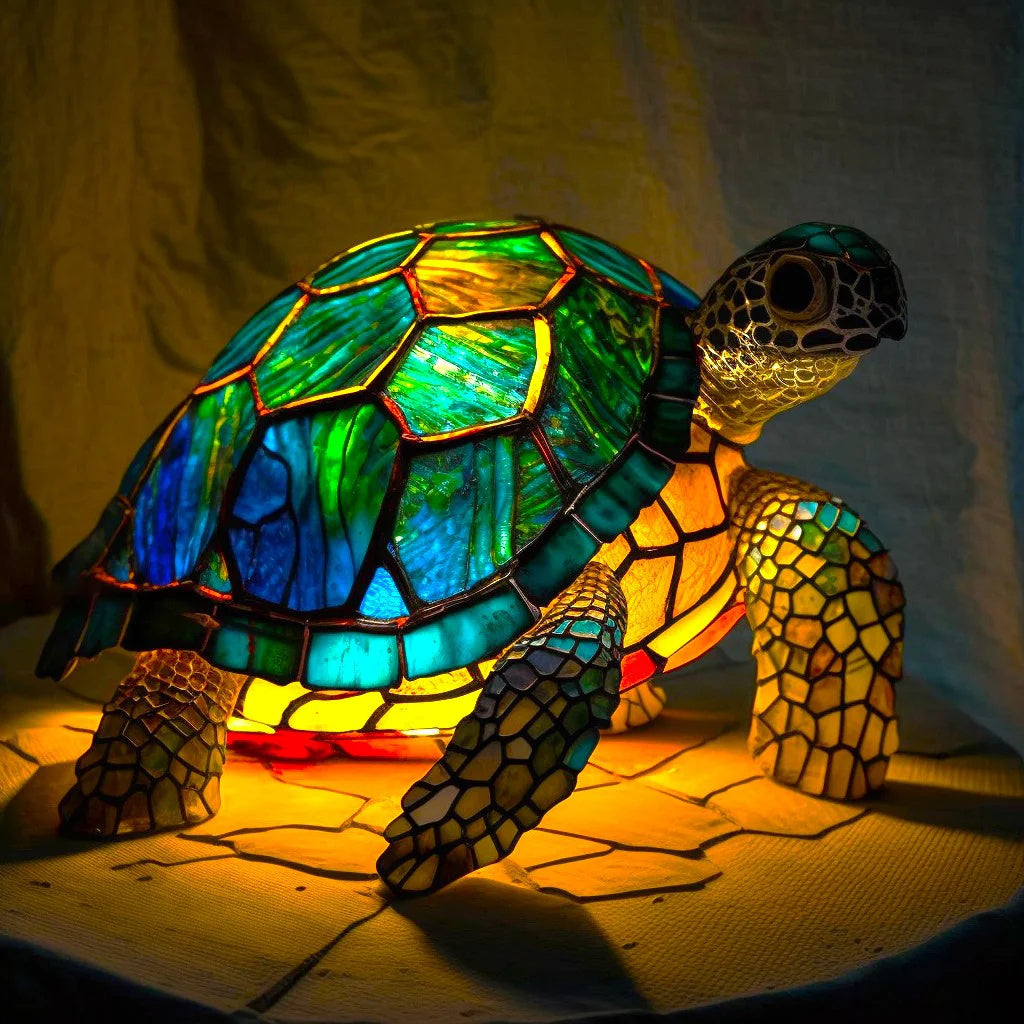 Stained Glass Table Lamp Animal Decorative Light - Image 2