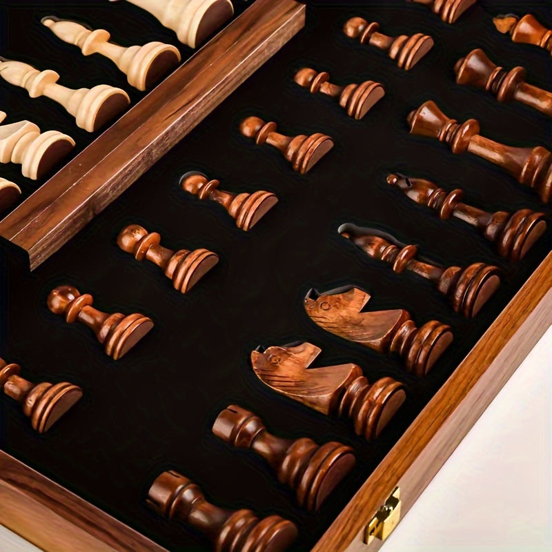 Decorative Wooden Traditional Strategic Chess Set