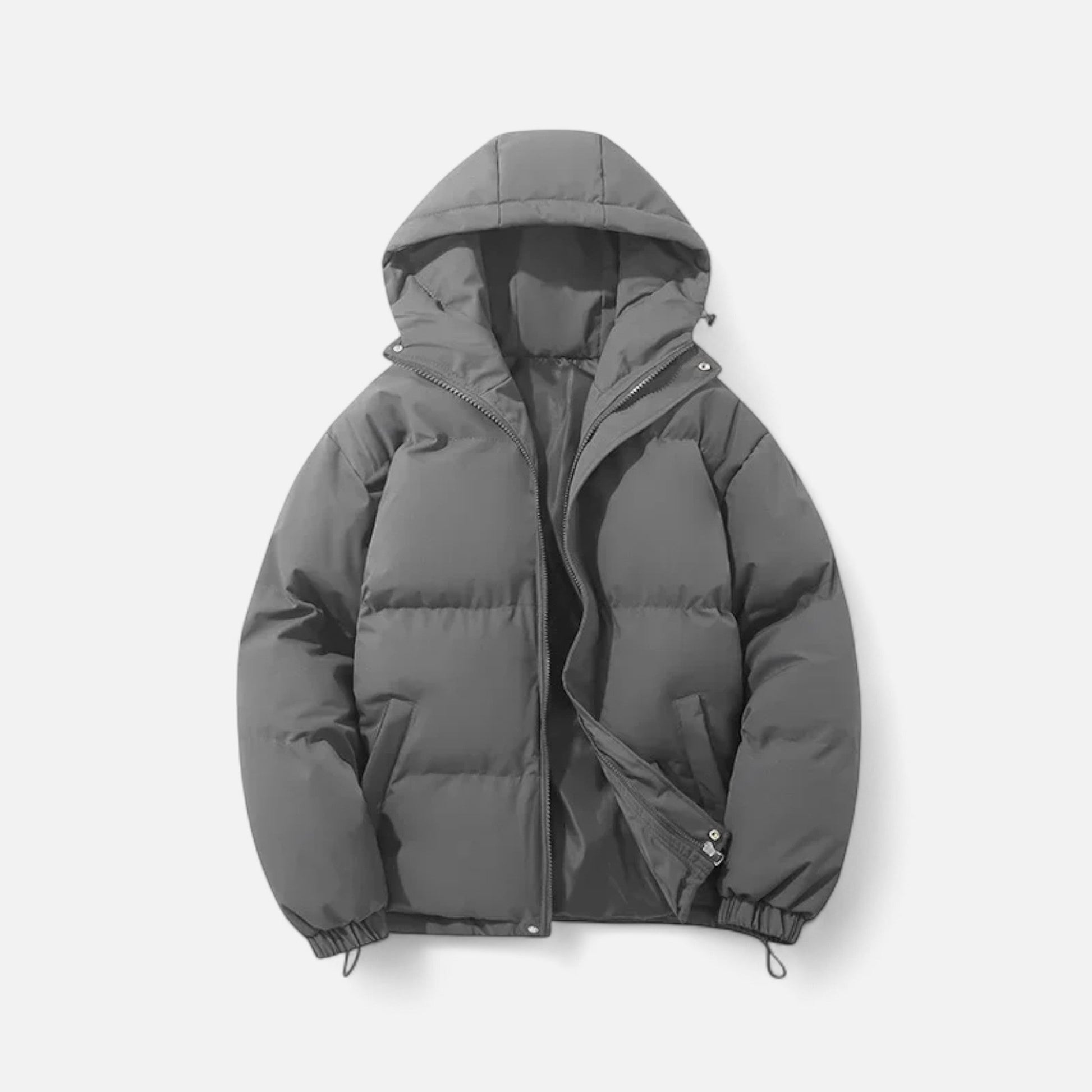 Versatile Insulated Quilted Unisex Hooded Puffer Jacket for Winter