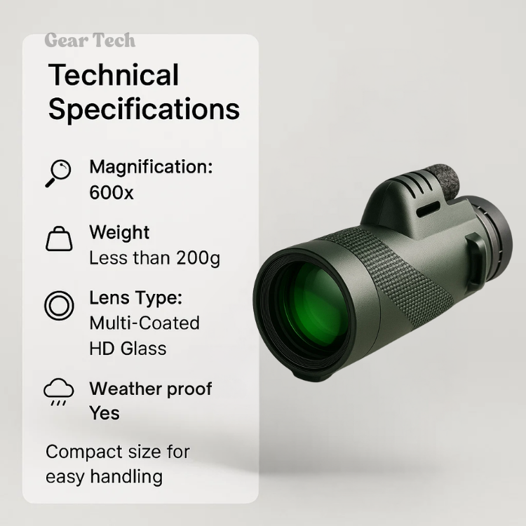 Compact Pocket Monocular Telescope HD Lens - Image 2