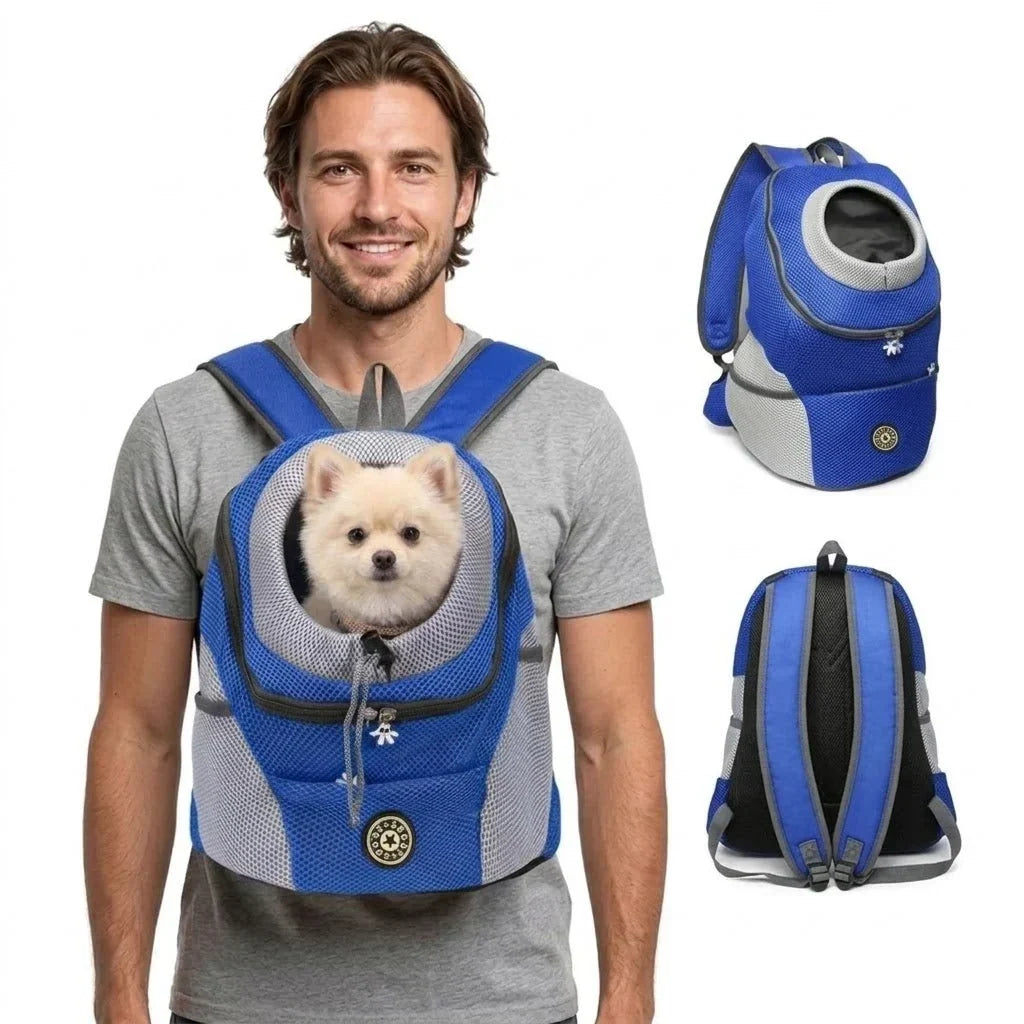 Breathable Mesh Dog Carrier Backpack Front Facing - Image 3