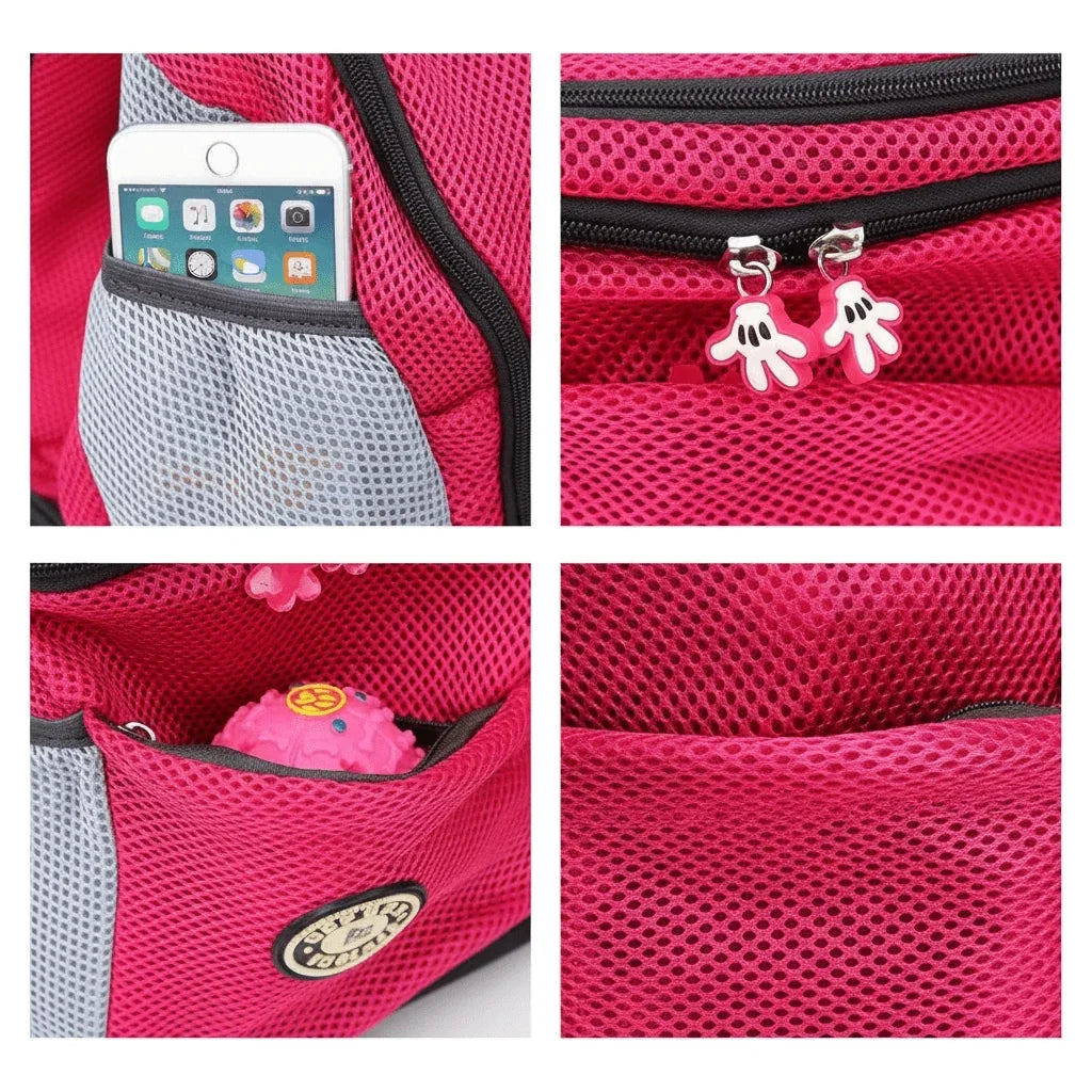 Breathable Mesh Dog Carrier Backpack Front Facing - Image 5