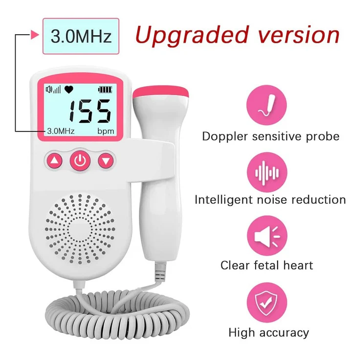Pregnancy Heartbeat Monitor Handheld Fetal Doppler Device - Image 4