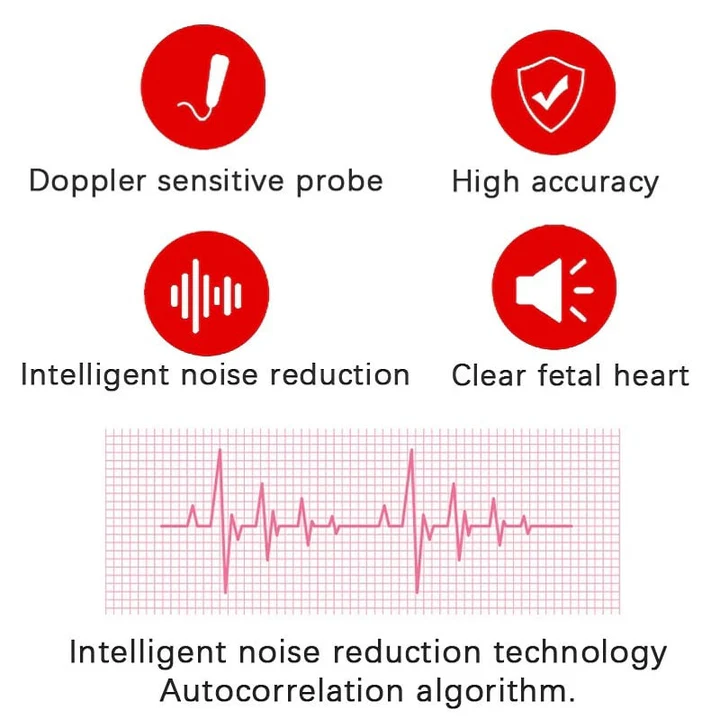 Pregnancy Heartbeat Monitor Handheld Fetal Doppler Device - Image 3