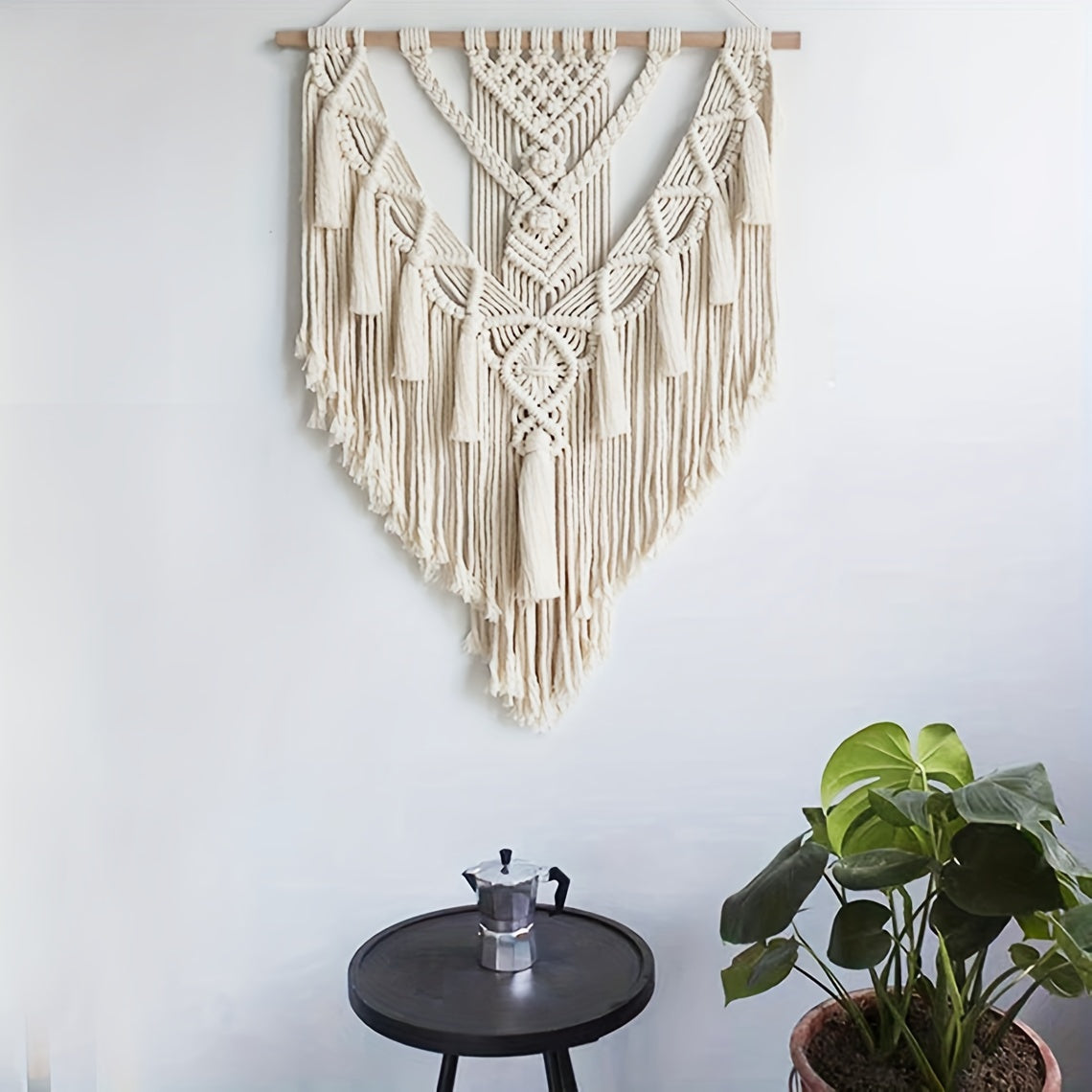 Macrame Wall Hanging Handcrafted Woven Boho Tapestry Decor - Image 4