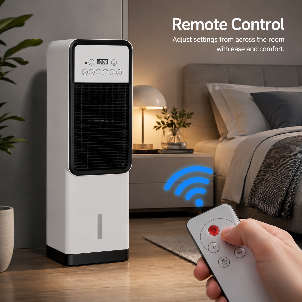 Portable Air Cooler with Fan & Heater – Remote Control Cooling Unit