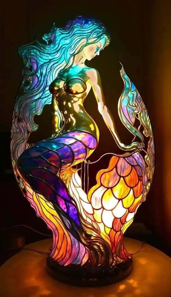 Stained Glass Table Lamp Animal Decorative Light - Image 14