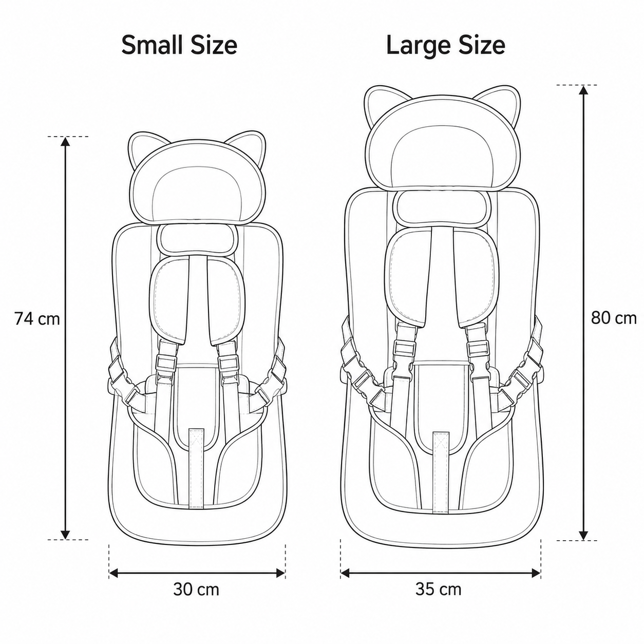 Cute Cat Kids Seat Cushion with Adjustable Straps - Image 6