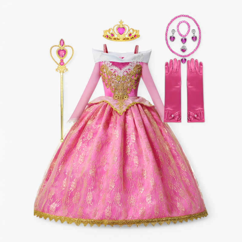 Girls Satin Princess Costume Set - Image 2