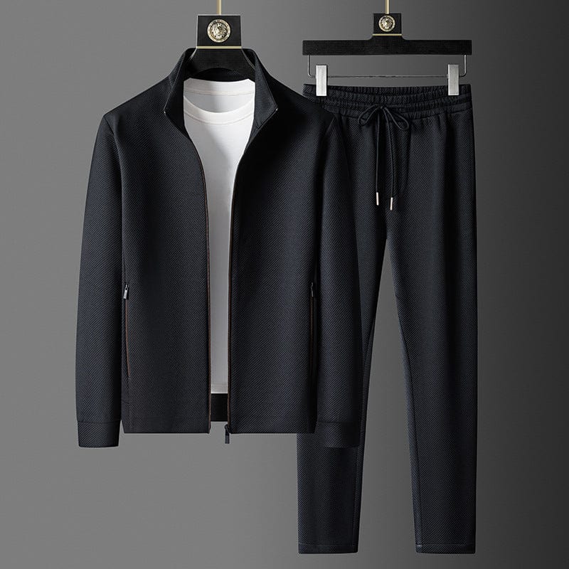 Stylish Men's Versatile Zippered Athletic Tracksuit– Complete Top and Pants Set