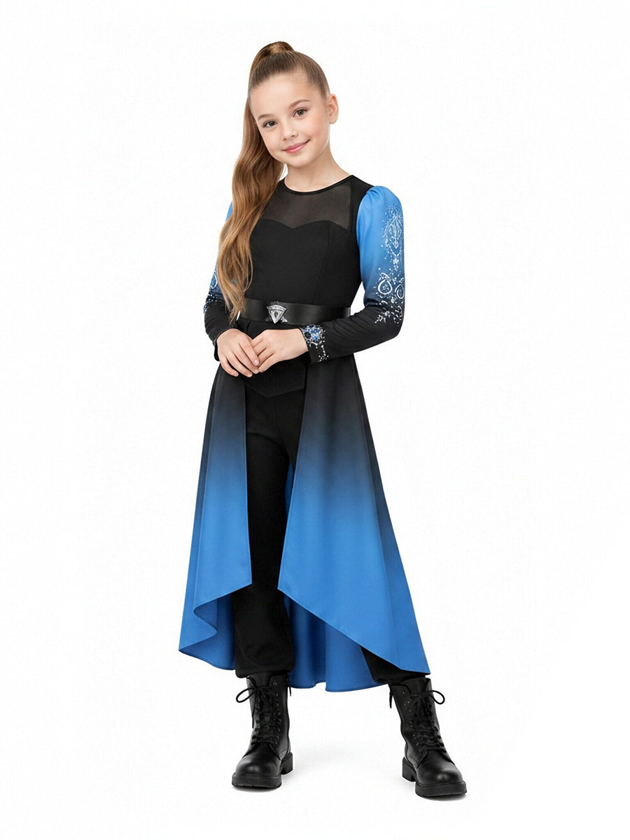 Women Girls 3 Piece Princess Cosplay Costume Ombre - Image 4
