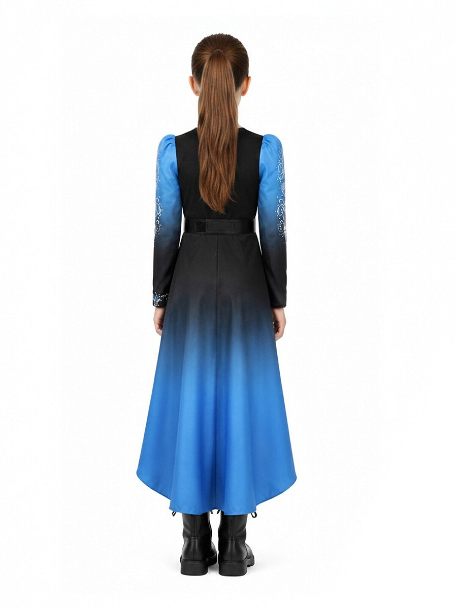 Women Girls 3 Piece Princess Cosplay Costume Ombre - Image 5