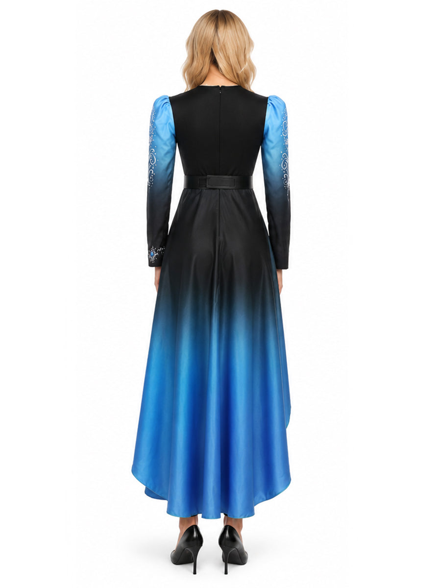 Women Girls 3 Piece Princess Cosplay Costume Ombre - Image 8