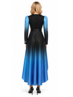 Women Girls 3 Piece Princess Cosplay Costume Ombre - Image 8
