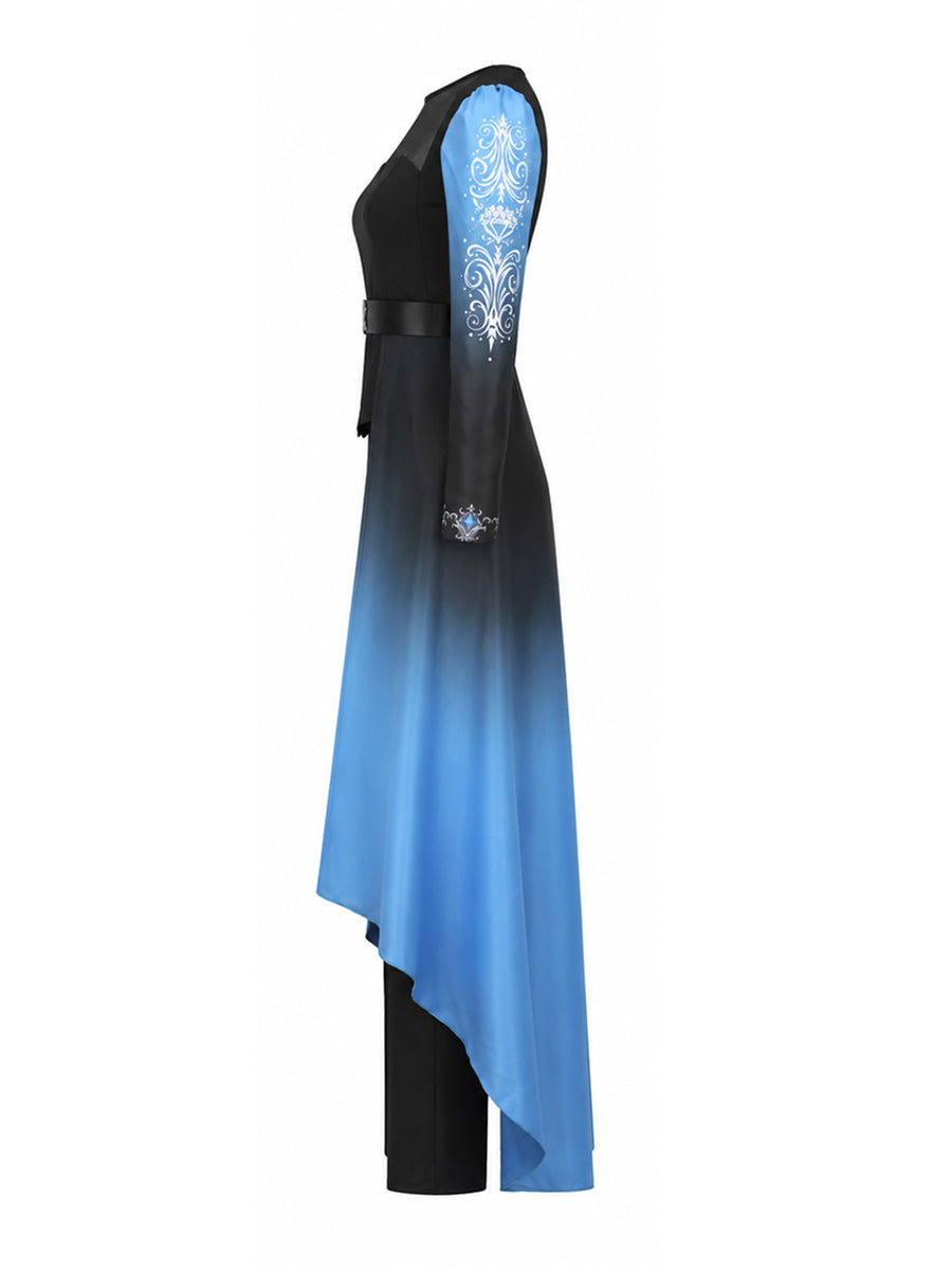 Women Girls 3 Piece Princess Cosplay Costume Ombre - Image 12