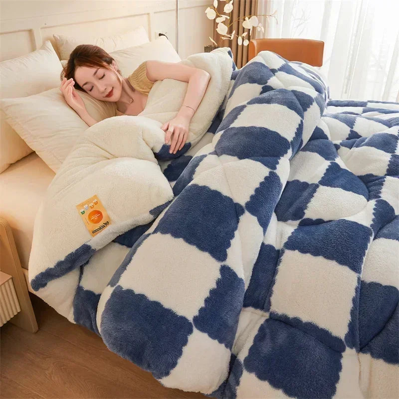 Extra Thick Cozy Quilt Weighted Blanket for Winter - Image 9