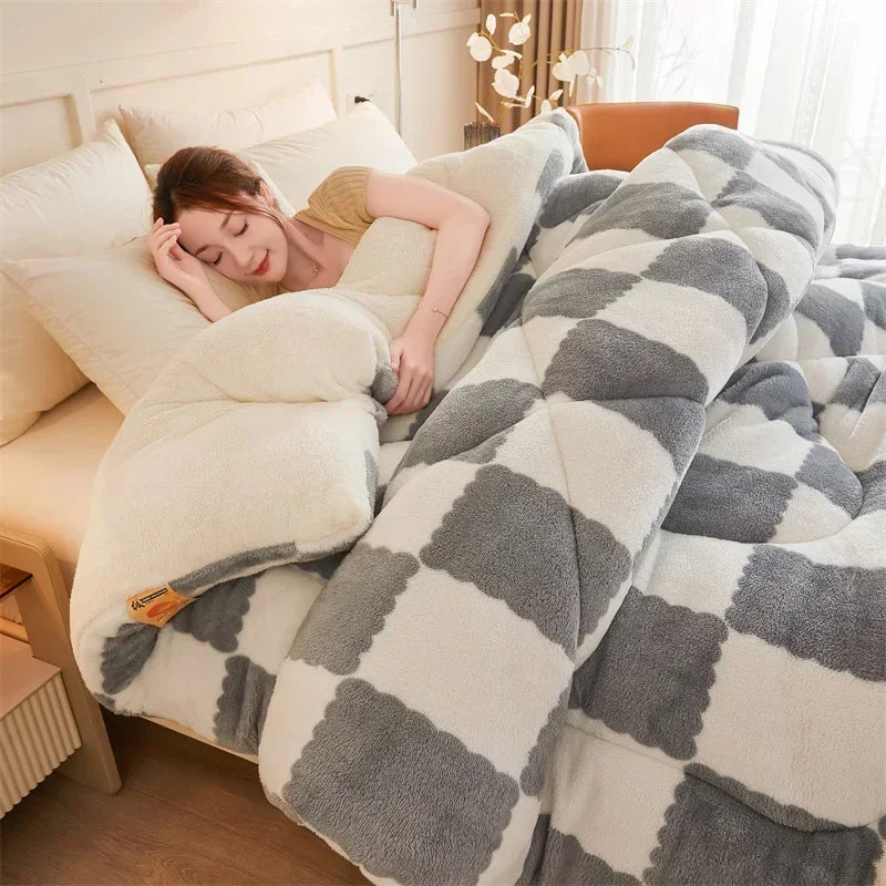 Extra Thick Cozy Quilt Weighted Blanket for Winter - Image 10