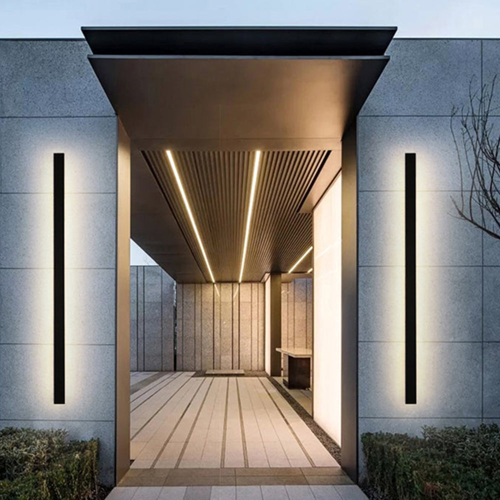 Outdoor Wall Light LED Waterproof Porch Sconce Black Modern Front Door Lamp - Image 11