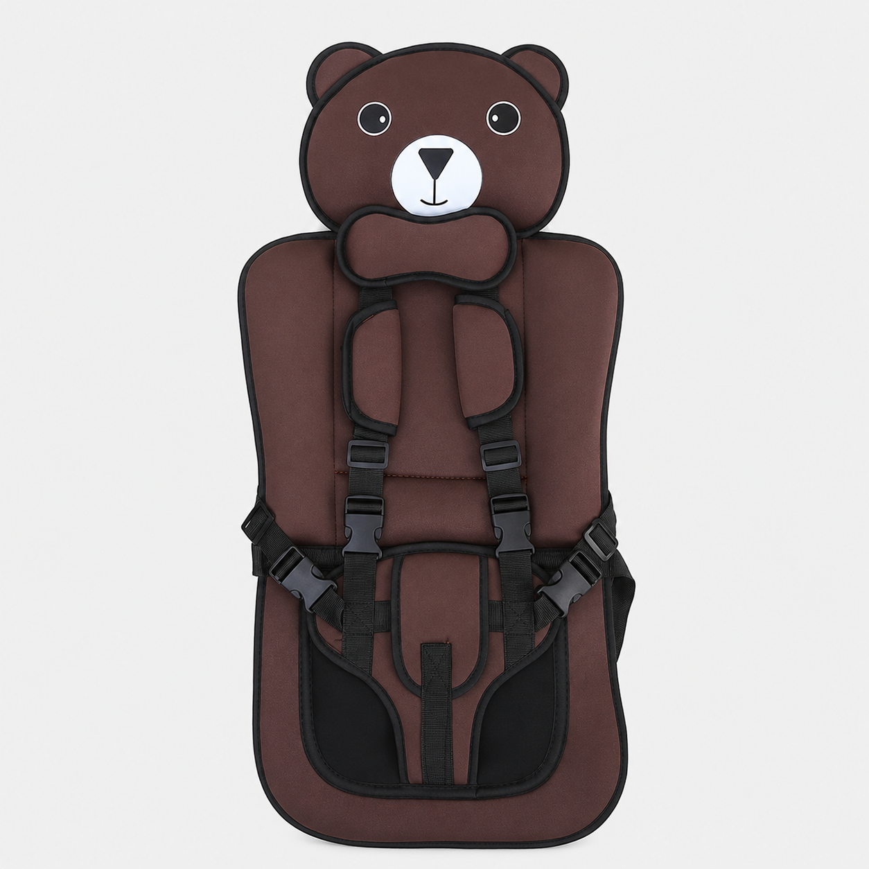 Toddler Booster Seat Cushion Cute Bear Stroller Seat Pad Adjustable Straps - Image 4