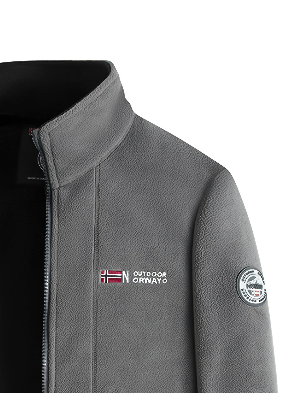 Men's Fashion Warm Outdoor Fleece Jacket with Protective Collar