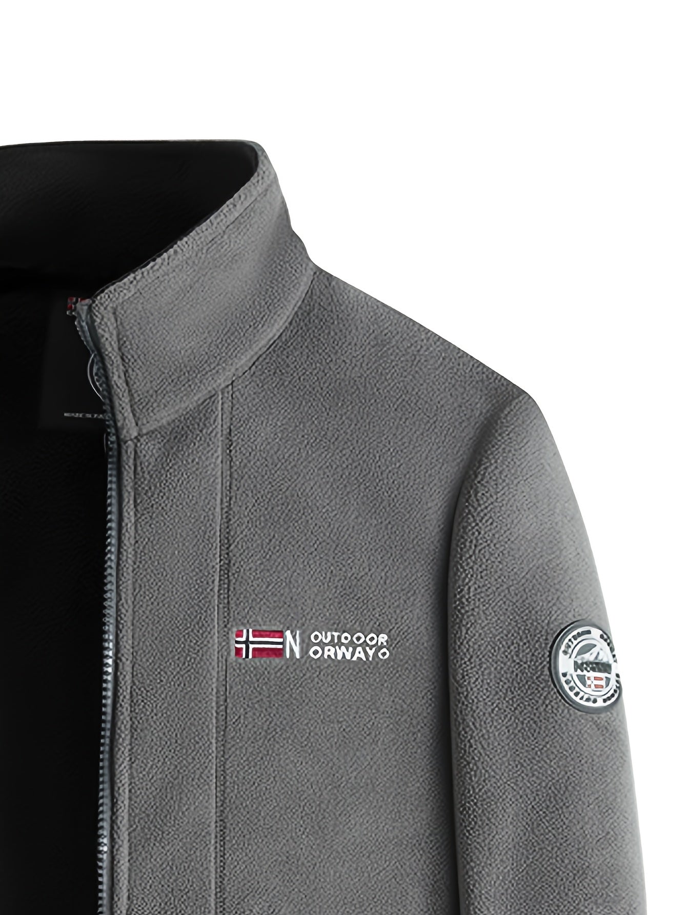 Men's Fashion Warm Outdoor Fleece Jacket with Protective Collar