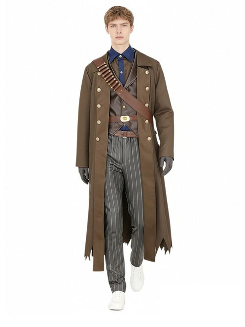 Adult 9 Piece Cosplay Costume Wasteland Cowboy - Image 2