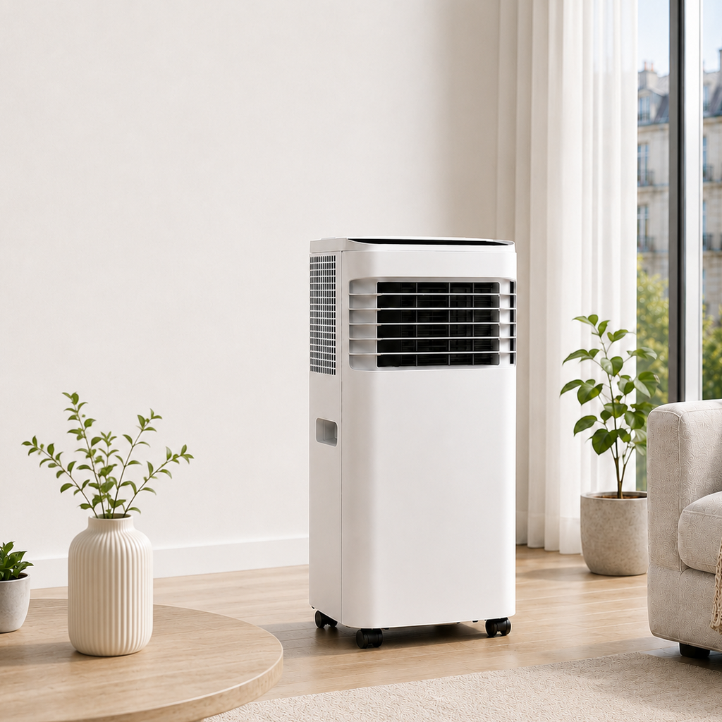 Portable Air Conditioner 7000BTU with Compressor Cooling & 24H Timer
