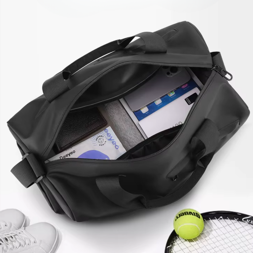 Waterproof Gym Travel Bag with Separate Shoe Section and Bottom Pocket - Image 5