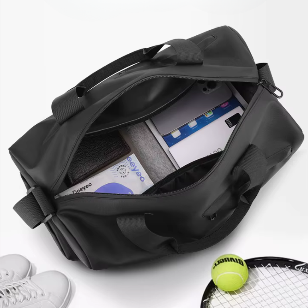 Waterproof Gym Travel Bag with Separate Shoe Section and Bottom Pocket - Image 5