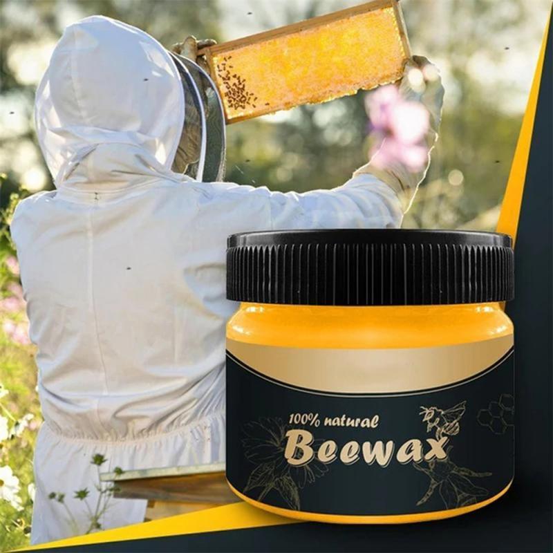 Natural Beeswax Wood Polish for Furniture Care and Protection