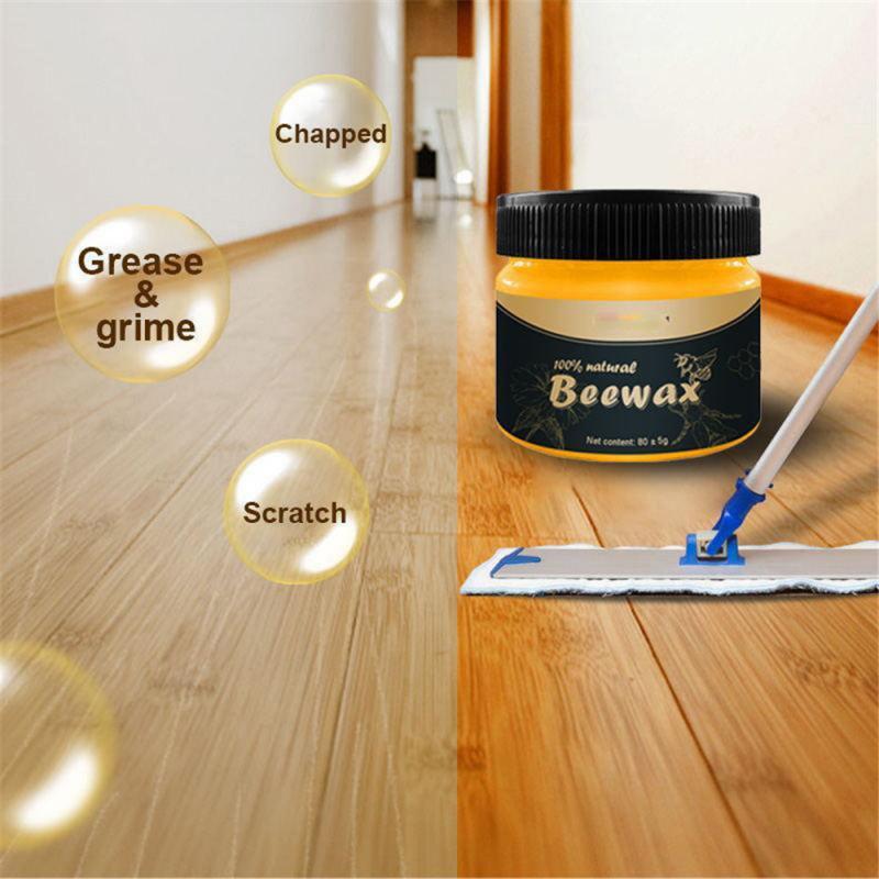 Natural Beeswax Wood Polish for Furniture Care and Protection