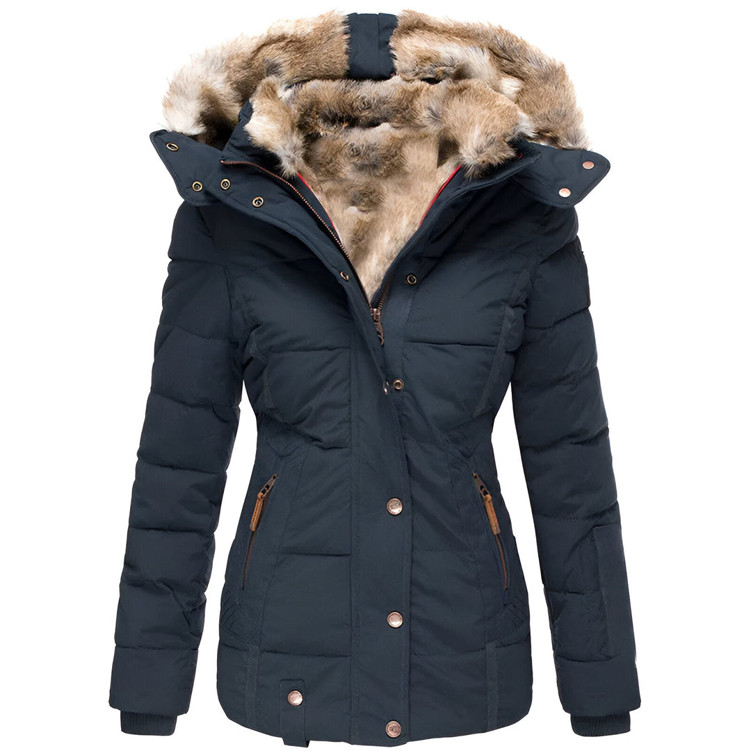Women’s Thermal Hooded Slim Puffer Coat For Winter