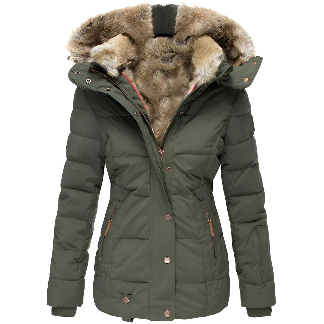 Women’s Thermal Hooded Slim Puffer Coat For Winter