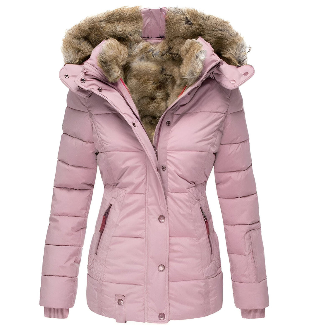 Women’s Thermal Hooded Slim Puffer Coat For Winter