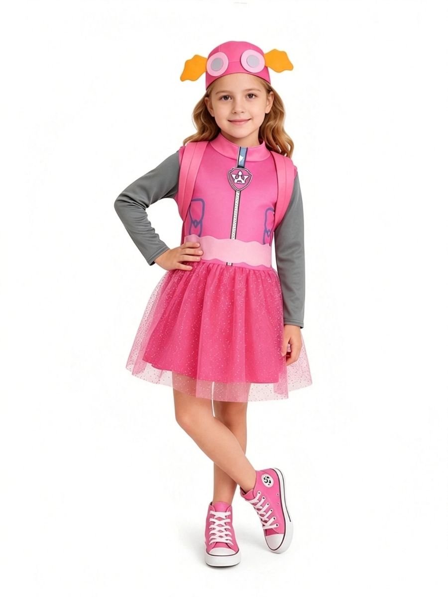 Girls 3 Piece Pup Dress Costume - Image 5