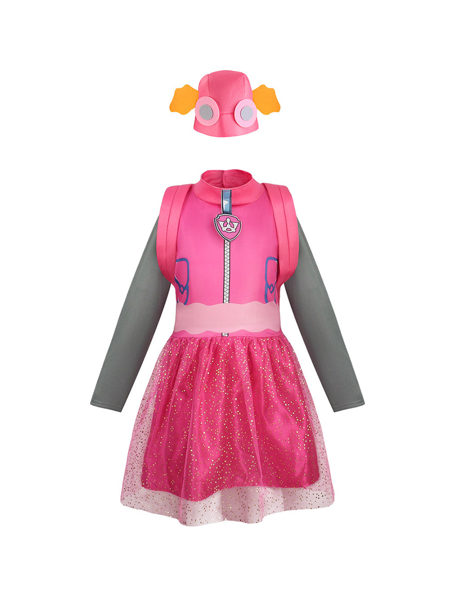 Girls 3 Piece Pup Dress Costume - Image 6