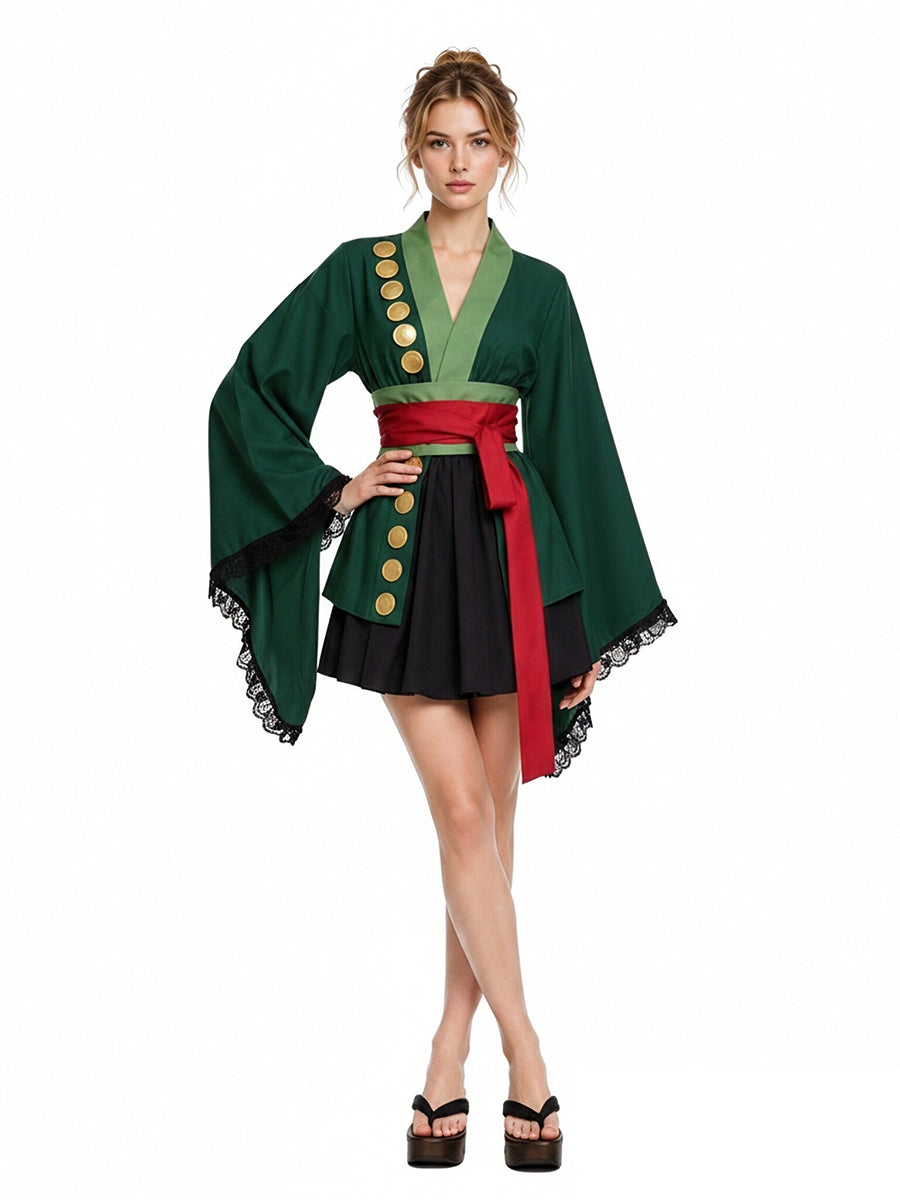 Women 3 Piece Kimono Cosplay Costume - Image 4