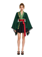 Women 3 Piece Kimono Cosplay Costume