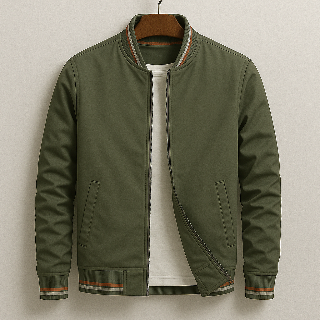 Men’s Streetwear Zip-Up Versatile Bomber Jacket in Urban Style