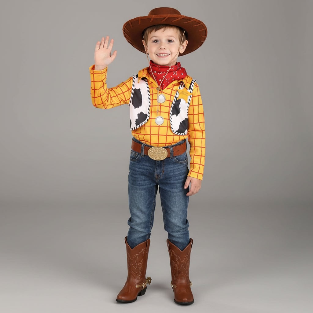 Halloween Costumes Kids Cowboy Outfit Set - Image 2