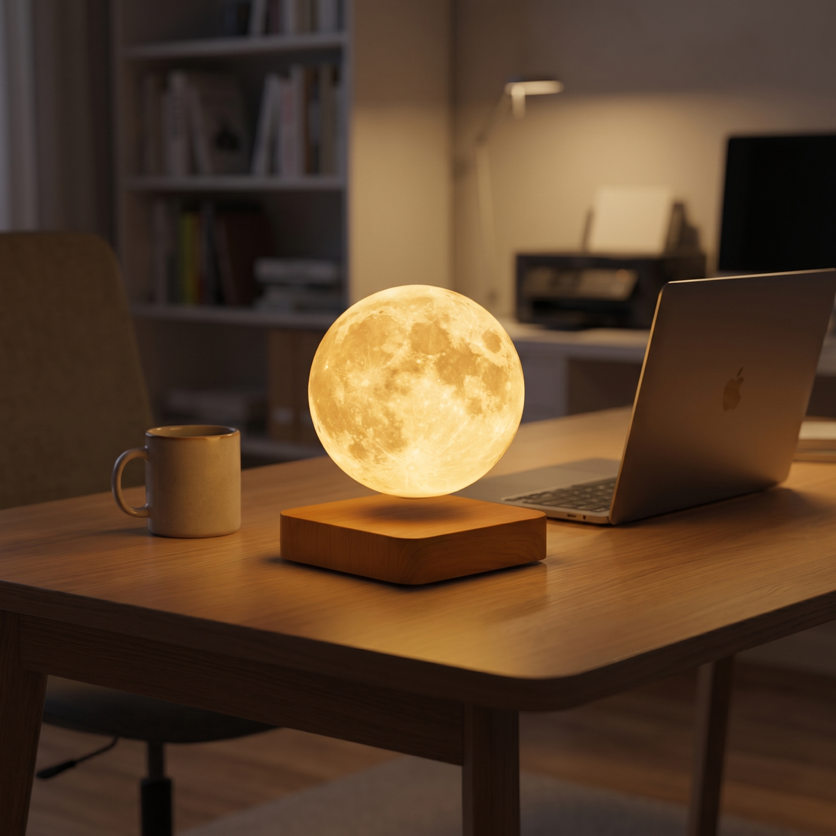 Levitating Moon Lamp Dimmable LED - Image 2