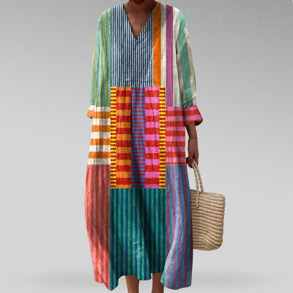 Women’s Geometric Print Figure-Flattering Flowing Summer Dresses